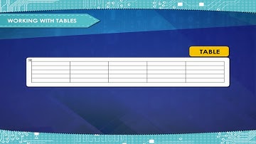 Word Processor- Tabular Presentation (Part-A) class-6