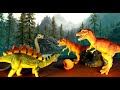 Мультфильм про дракона и динозавров для детей. Фрукт. Динозавры. Тироназавры и Дракон. Мурзик ТВ