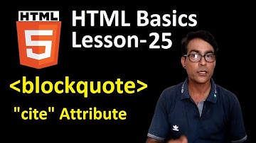 Blockquote Tag in html | HTML basics lesson-25 | Blockquote Tag and cite attribute in html in hindi