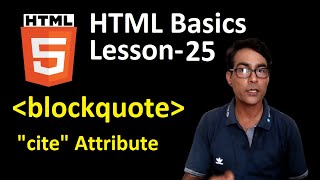 Blockquote Tag in html | HTML basics lesson-25 | Blockquote Tag and cite attribute in html in hindi