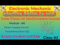 Module-8 Power Supply Circuit| Transformer (Part 03)| Class- 43| By- Tiwari Sir
