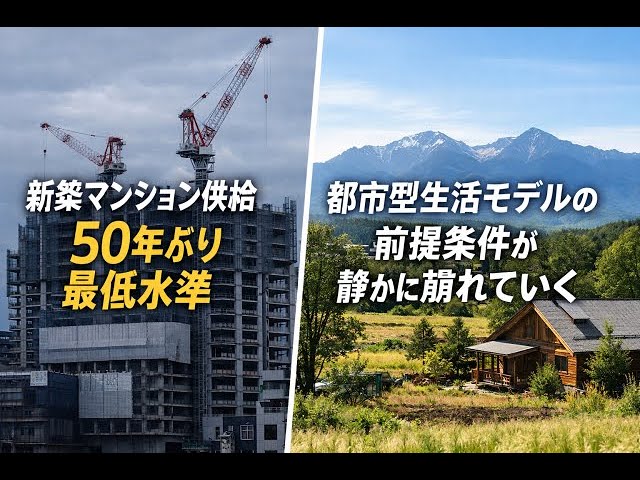 2025新築マンション供給50年ぶり最低水準―― 都市型生活モデルの前提条件が、静かに崩れ始めている