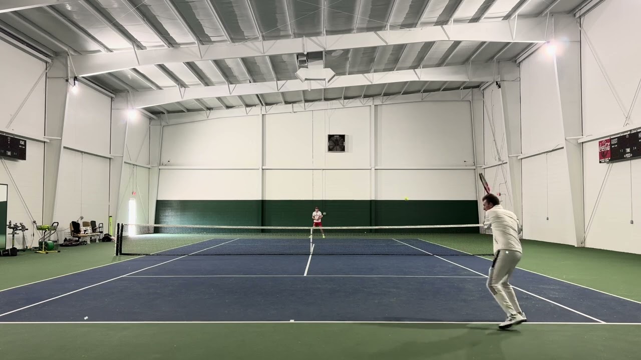 Live Ball [Returning] Points against advanced college student [Part 3] #tennis 🎾 #trending #train 🏋️