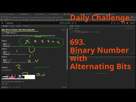 Leetcode Daily Challenge 693. Binary Number with Alternating Bits #python #dsa