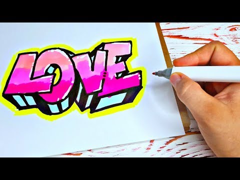 How to Draw Graffiti  - LOVE !!! Letters love