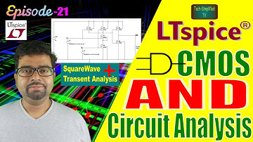 LTSpice (v24): CMOS AND using Monolithic MOSFETs | Response by Transient Analysis