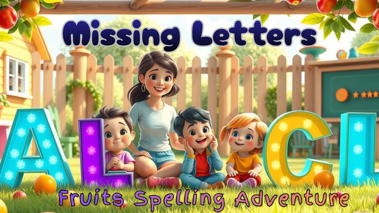 Missing Letters | Fun Fruits Spelling Adventure for Kids | Learn Fruits & Letters