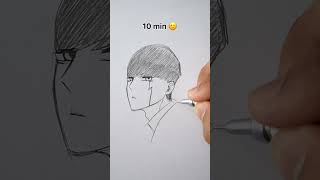 How To Draw Mash Burnedead In 10Sec, 10Mins, 10Hrs #Shorts