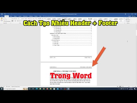 Cách tạo Header và Footer khác nhau trong Word Mới Nhất