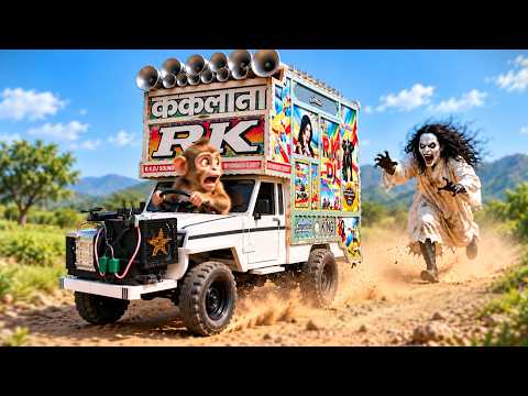 भूत बंदर का Mini DJ लेकर उड़ गया 😱👻 | Funny Monkey AI Video | Sagar DJ Kaklana