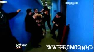 Kane & John Cena Fight In Parking Lot - WWE Raw 1/9/12