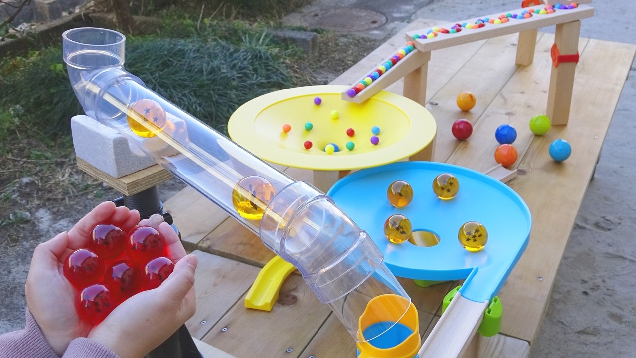 Marble Run Race ASMR ☆ Transparent Tunnel and Large Circle Big Loop