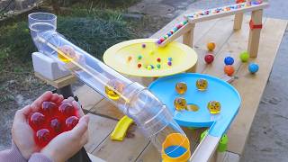 Marble Run Race Asmr Transparent Tunnel And Large Circle Big Loop