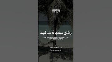سورة ق - ونزلنا من السماء ماءا مباركا - عبدالعزيز الزهراني - مدار ترند MadarTrend