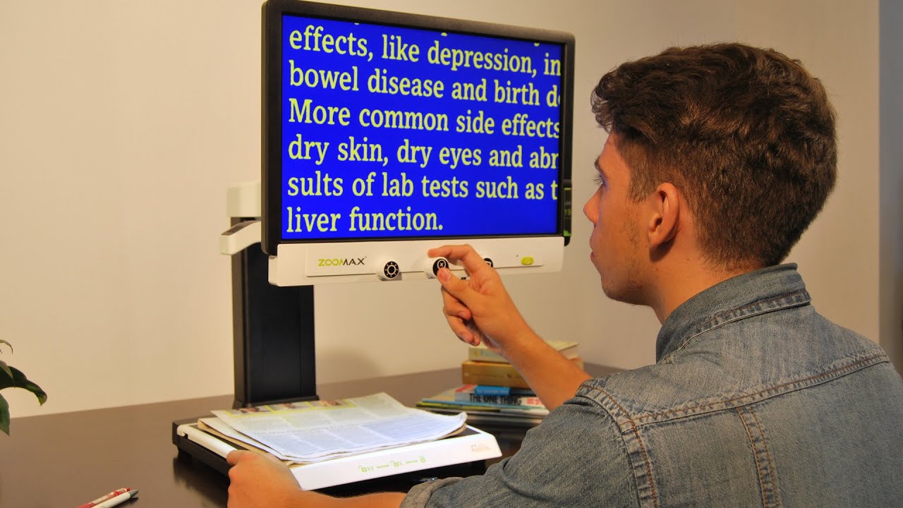 Zoomax Panda HD Desktop Video Magnifier Operation Video YouTube