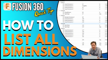Fusion 360 - How To Show A List Of Dimensions (Parameters)