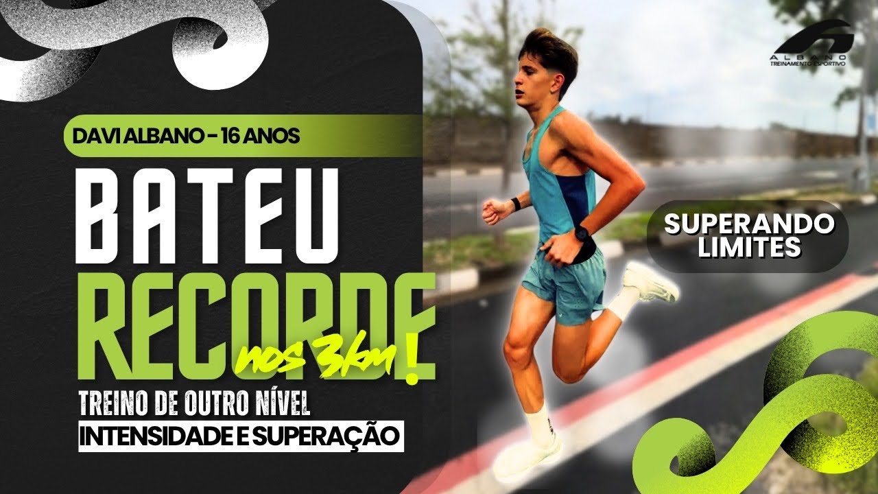 ⚡ TREINO de outro nível! Davi Albano bate recorde nos 3KM!