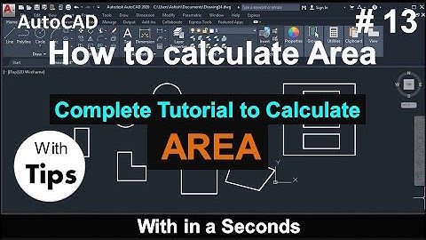 Area in autoCAD || How to calculate Area in AutoCAD || Find a Area in AutoCAD || annex it