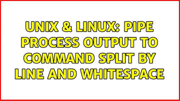 Unix & Linux: pipe process output to command split by line and whitespace (2 Solutions!!)