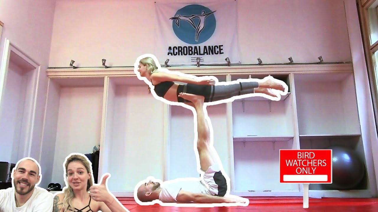 NS Acrobalance - Acro yoga beginner L basing tutorial - Bird pose