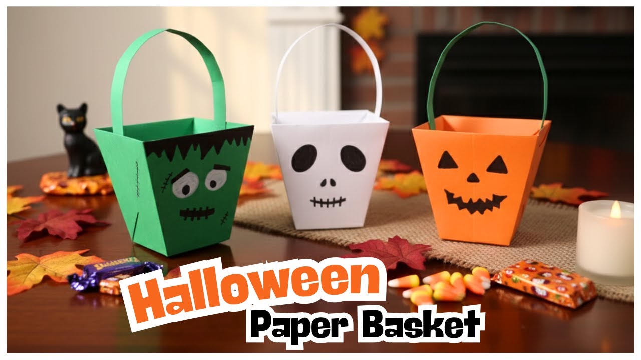 DIY Halloween Paper Baskets!