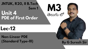 Solution of Non-Linear PDE Standard Type-III  | Unit 4 | Lec-76 | JNTUK M3 By G Suresh Sir