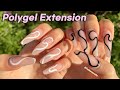 Eng) 폴리젤 듀얼폼(가이드젤) 연장 하는방법💖 Line POLYGEL nails Tutorial