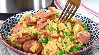 Easy Instant Pot Sausage and Rice ONE POT MEAL