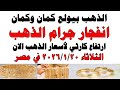 أسعار الذهب اليوم فى مصر عيار 21 سعر الدهب عيار ٢١ اليوم الثلاثاء 2026 1 20 