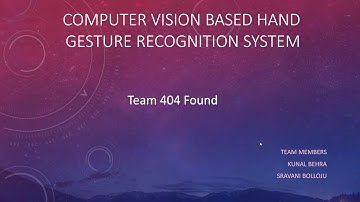 Computer Vision Based Hand Gesture Recognition System Prototype                        Demonstration
