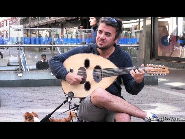 The Oud Musical Instrument from the Middle East. London Street