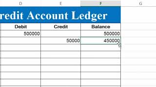 How to Credit Debit And Credit Account Ledger In Microsoft Excel _Debit And Credit in Excel.