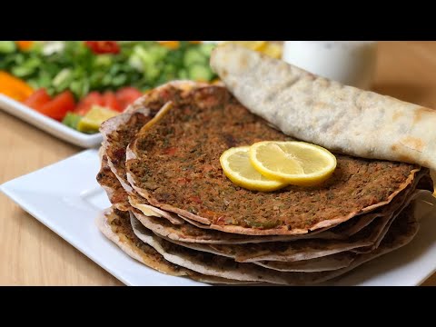 Lahmajun recipe Armenian Lahmajoun لحم بعجين