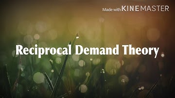 J S Mill’s Reciprocal Demand Theory