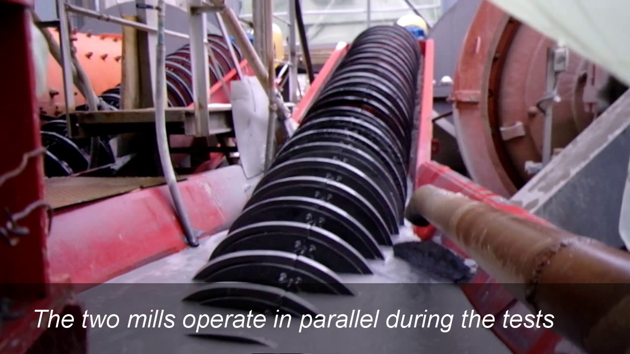 The two mills operate in parallel during the tests - YouTube