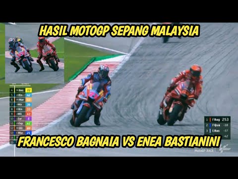 Hasil Motogp Hari Ini 🔴 Hasil Motogp Malaysia 🔴 Bagnaia vs Bastianini