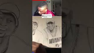 #tiktokartwork #monochrome #drawings #fypシ゚viral #dwyanewade #shaquilleoneal #nbadrawing #nbaart