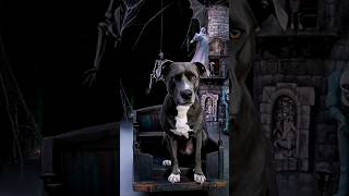 Diego testet Geister-Schloss #diegotheamstaff #amstaff #dog #fyp #viral
