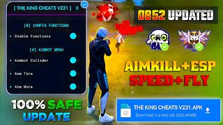 THE KING CHEATS OFC | AIMKILL MOD OB52 | MOBILE PENEL | UPDATE VERSION....#thekingcheatsmodmenu 