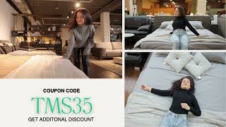 "Year End Sale: Up to 85% Off Premium Mattresses! 💤 Transform Your Sleep Now (Code TMS35)"