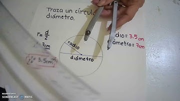 Cómo trazar un circulo con regla y compás. How to draw a circle with a compass and ruler.