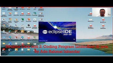 Struktur Data 1 Coding Simple Linked List di java by Ade Rahmat Iskandar