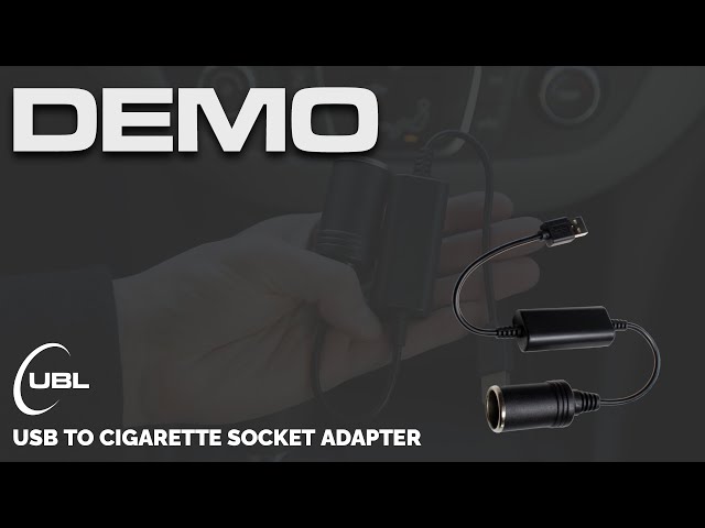 USB to Cigarette Lighter Plug Adapter 