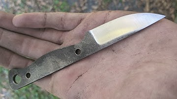 Knifemaking: bird & trout knife from a file