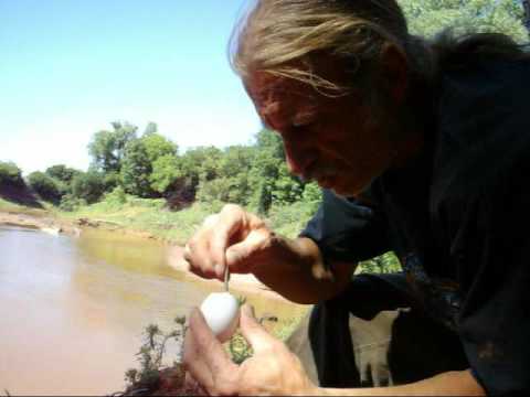 Cooking Egg On Camp Fire Wilderness Survival-11-08-2015