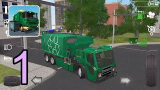 Trash Truck Simulator | First look gameplay (Android, iOS) screenshot 2