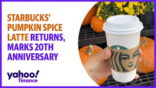 Starbucks' pumpkin spice latte returns just in time for its 20th anniversary