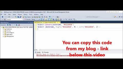 MSSQL - Fix Error -  The conversion of a varchar data type to a datetime data type