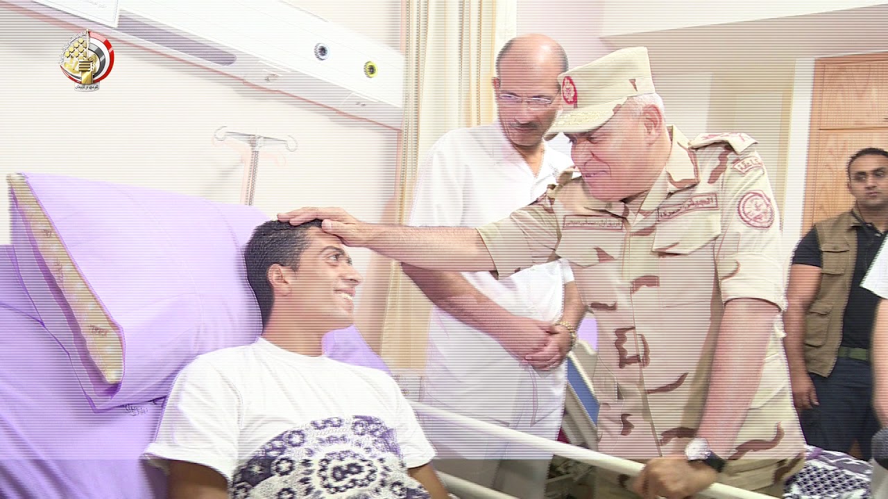 الفريق أول صدقى صبحى يزور أبطال القوات المسلحة المصابين بالمستشفيات العسكرية