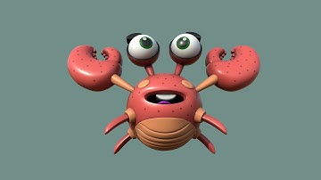 how to model cartoon crab in 3d maya for beginner